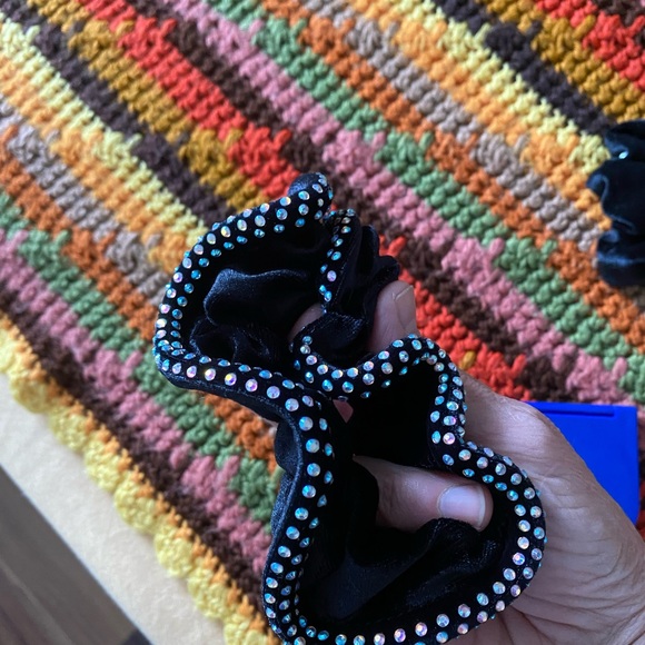 2 Black Hair Scrunchies and a mini compact mirror. - Picture 7 of 9